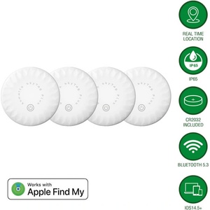4smarts Комплект от 4 броя устройство за намиране на изгубени вещи чрез FindMy - 4smarts SkyTag Plus Location Finder 4 Set (бял) (541322)