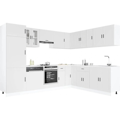 vidaXL Комплект кухненски шкафове от 14 части Porto, инженерно дърво (3314991)