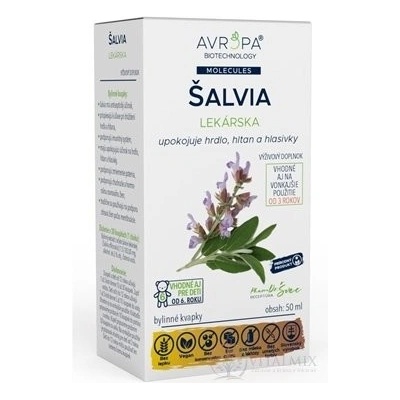 Avropa ŠALVÍ LÉKAŘSKÁ bylinné kapky 50 ml