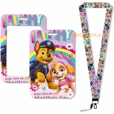 Šňůrka na krk 24507 na ID karty s cedulkou Paw Patrol CHASE a SKYE