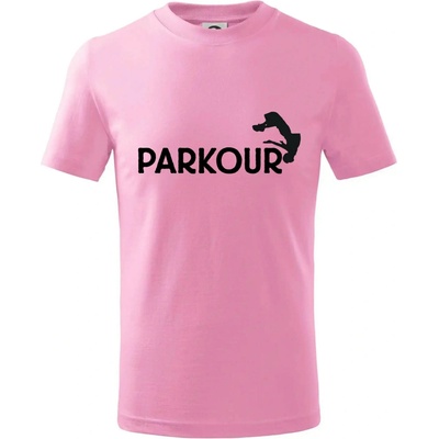 Parkour salto tričko detské ružová