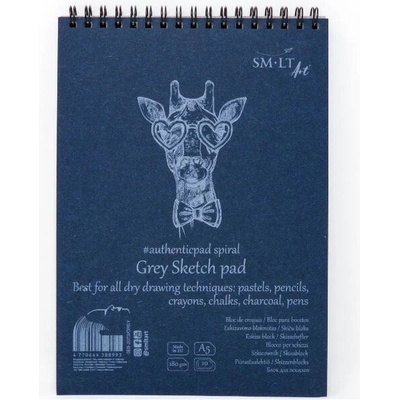 Smiltainis Skicák SMLT Art Grey Sketch Pad gramáž 180 gsm kroužková vazba A4 30 – Zboží Dáma