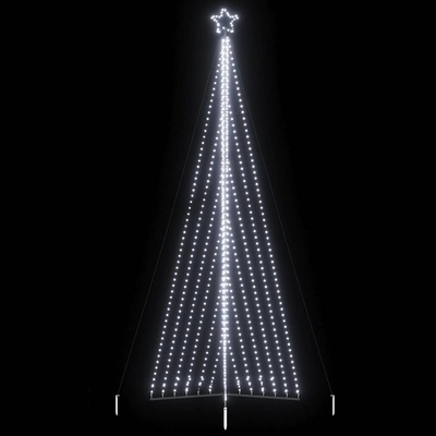 vidaXL LED коледна елха 789 светодиода студено бяло 476 см (4016445)