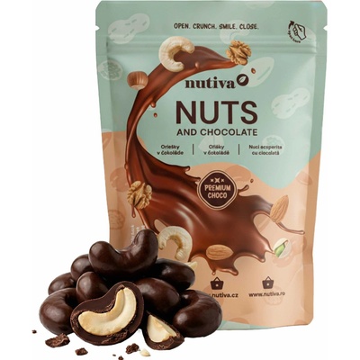 NUTIVA Kešu v horkej čokoláde 200 g