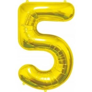GoDan Foil balloon Godan Number 5, gold, 85 cm 85cal (BC-HZL5)