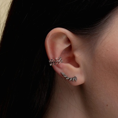 SilveAmo stříbrná záušnice Flora C22041