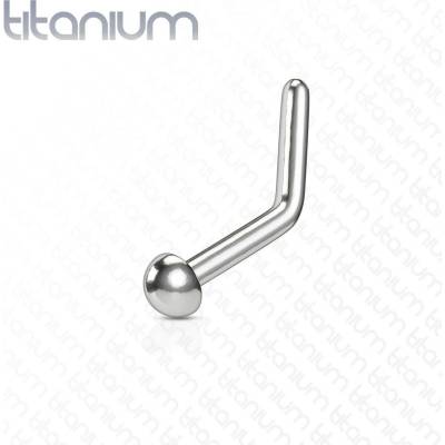 Šperky4U zahnutý piercing do nosu půlkulička titan TIT1026-02