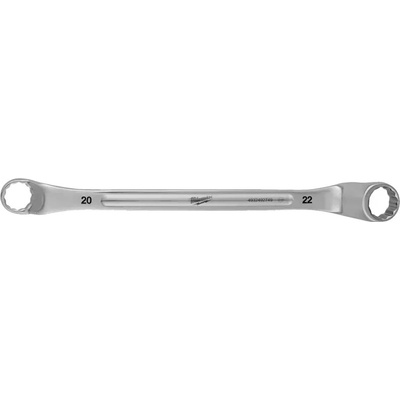 Milwaukee Obojstanný očkový vyhnutý kľúč 20 mm x 22 mm zahnutý 75°, 4932492749