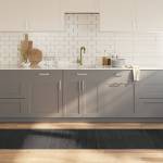 vidaXL Килим, правоъгълен, сив, 70x300 см, бамбук (376880)