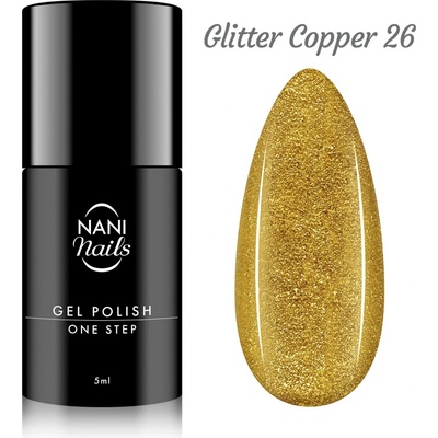 NANI gel lak One Step Glitter Copper 5 ml