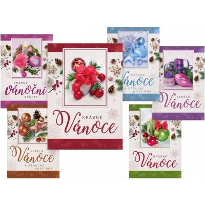 Pohlednice vánoční 152B - 6 motivů