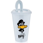 LUXPLASTIC IRIS L-00750 Чаша за лимонада със сламка 450ml (L-00750)