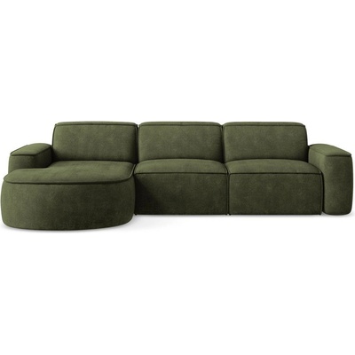 makamii Зелен шенилов ъглов диван (ляв ъгъл) Omao - Makamii (OMAO_LC_M_61_P1_C5)