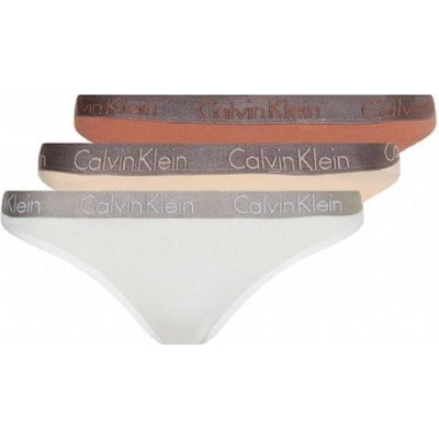 Calvin Klein Dámské kalhotky QD3561 3pack Dle obrázku