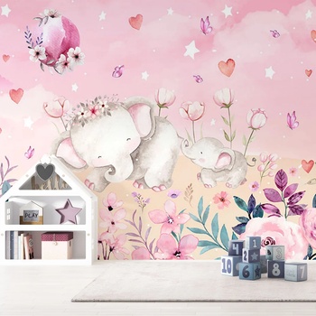 Image 1 of Art gift Детски тапет - Розови приключения