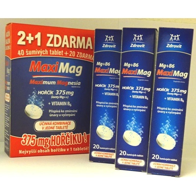 Zdrovit Hořčík+B6 3 x 20 šumivých tablet