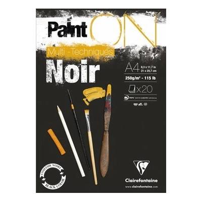 Clairefontaine Skicák PaintOn Noir 250g m2 20 listů A4