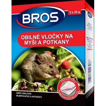 Bros Na myši a potkany obilné vločky 5 x 20 g