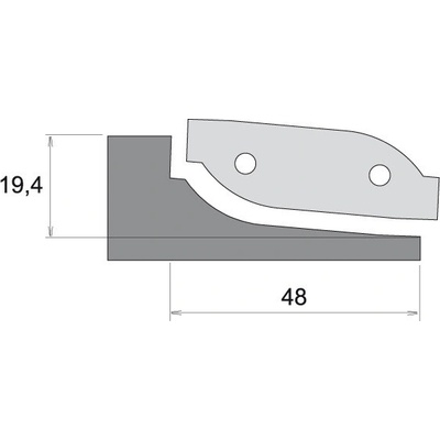 VBD 48,3x16,0x2,0 - pro frézu na výplně F631-16130 profil C