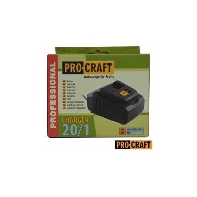 PRO-CRAFT Зарядно устройство за Li-Ion батерии 20V ; PROCRAFT 20/1