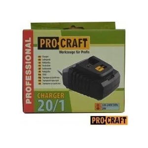 PRO-CRAFT Зарядно устройство за Li-Ion батерии 20V ; PROCRAFT 20/1