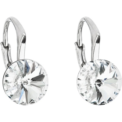 Pavona visací s krystaly Swarovski bílé kulaté 31229.1