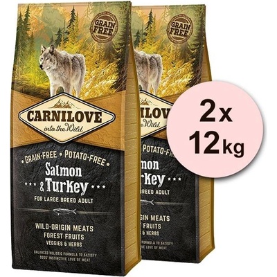 Carnilove Dog Salmon & Turkey for LB Adult 2 x 12 kg