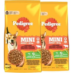 PEDIGREE Adult Mini говеждо месо и зеленчуци 2 x 12 кг
