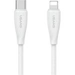 USAMS Кабел USAMS Green Series 30W USB-C към Lightning 1м, бял (Usa001610)