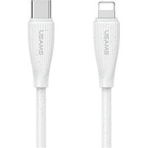 USAMS Кабел USAMS Green Series 30W USB-C към Lightning 1м, бял (Usa001610)