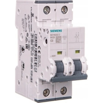 Siemens 2P C 2A 5SY6202-7 MCB