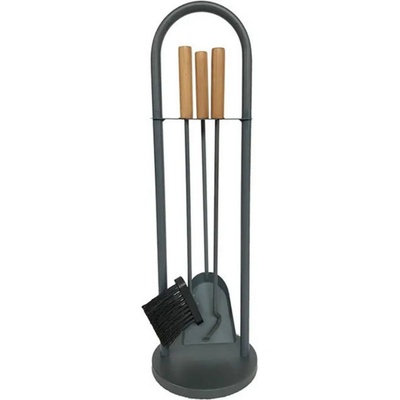 M.A.T. Nářadí krbové 3dílné šedé dřevo 68,6 cm – Zboží Dáma