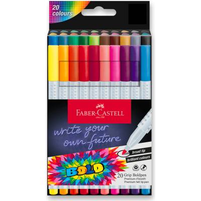 Faber-Castell Grip Boldpen 20 barev 155318