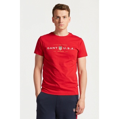 Gant tričko D1. Banner Shield SS T-Shirt červené