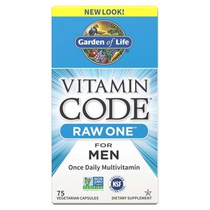 Garden of Life Vitamin Code RAW ONE for Men, 75 Veg Capsules