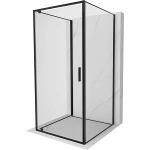 Mexen Exo-3S трисекционна душ кабина с отварящи се врати, 80 x 80 см, прозрачна, (8181-080-080-70-00-3S)