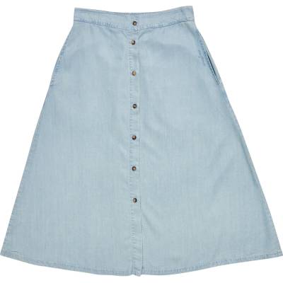 Mazine Дамска пола Mazine Women's Denim Midi Skirt - Light Blue Wash - размер XS (113-1060-0211)