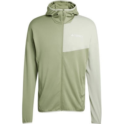 adidas Terrex Мъжко поларено яке adidas Terrex Xperior Light Fleece Hooded Jacket Fleece jacket - Tent Green / Halo Green (005-7139-0113)