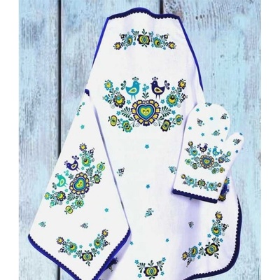 Praktik zástera folklór modrá