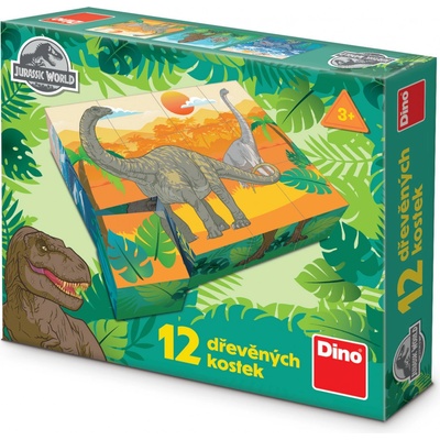 Dino licenční kostky Jurský svět 12 kostek – Zboží Dáma