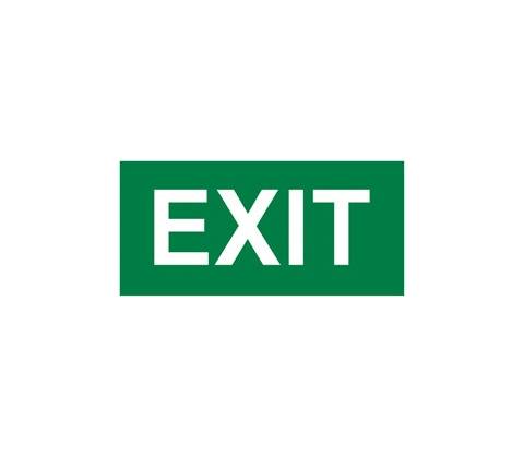 Cedulka plastová - Exit
