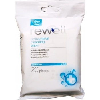 Well Done Rewell Antibacterial Cleansing Wipes 20 ks