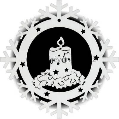 Dřevo Novák Vánoční ozdoba Vločka č.1413