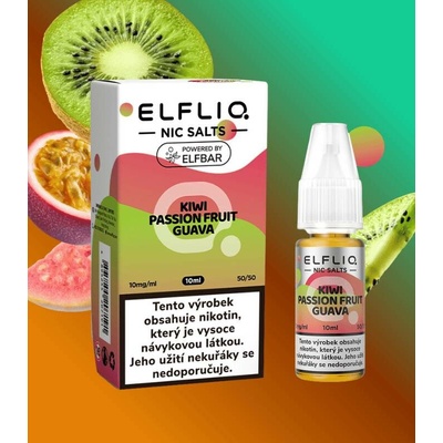Elfliq Salt Kiwi Passion Fruit Guava 10 ml 10 mg