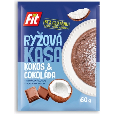Fit ryžová kaša s kokosom a čokoládou 60 g