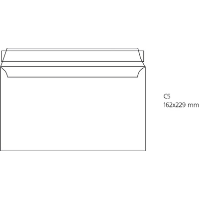 Плик бял C5 162х229 mm Стикер 500 бр (C5 162)