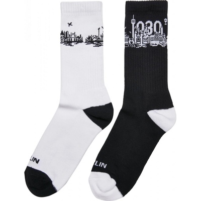Urban Classics ponožky Major City 030 Socks 2-Pack Black/White