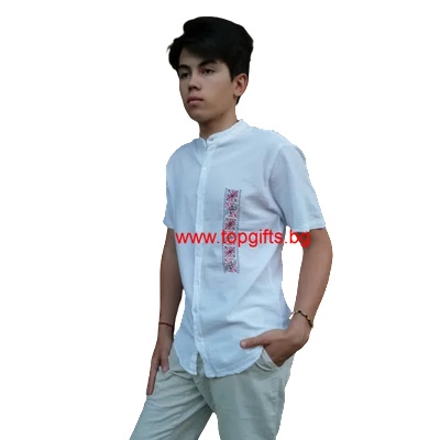 Мъжка риза с къс ръкав