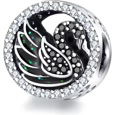 P&J Jewellery Stříbrný přívěsek Černá labuť elegance SB197