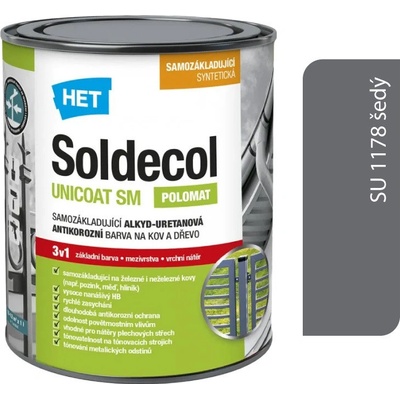Het Soldecol Unicoat SM SU 1178 šedý 2,5l
